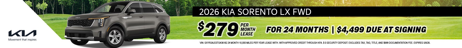 2026 Kia Sorento LX FWD