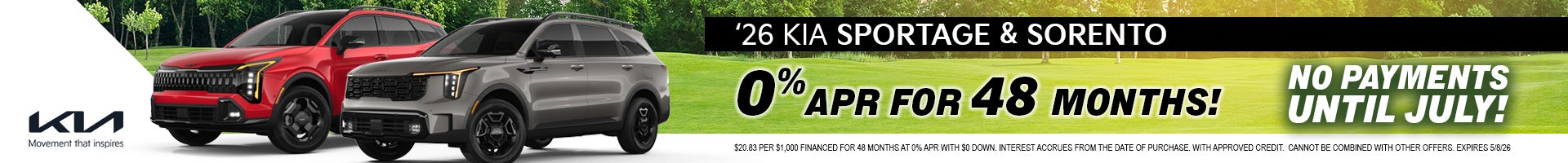 2026 Kia Sportage & Sorento