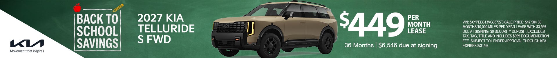 2027 Kia Telluride S FWD