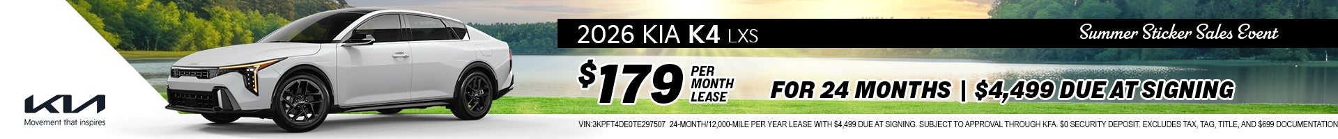 2026 Kia K4 LXS