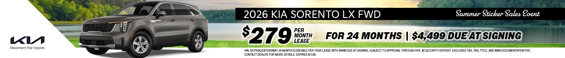 2026 Kia Sorento LX FWD