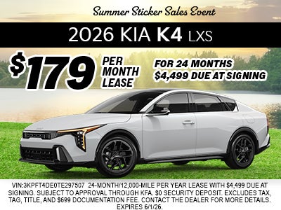 2026 Kia K4 LXS