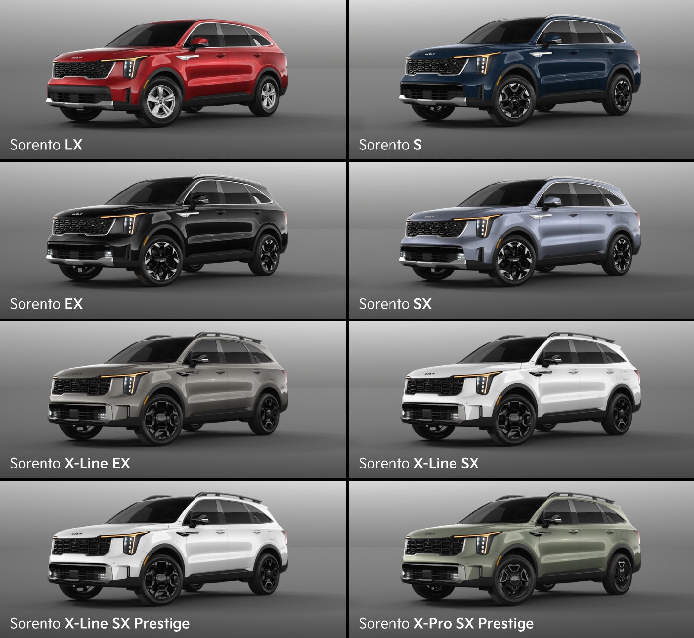 Kia Sorento vs. Honda Pilot Trim Levels